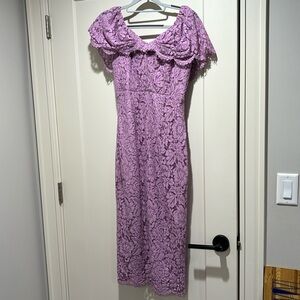 Asos lavender midi dress lace